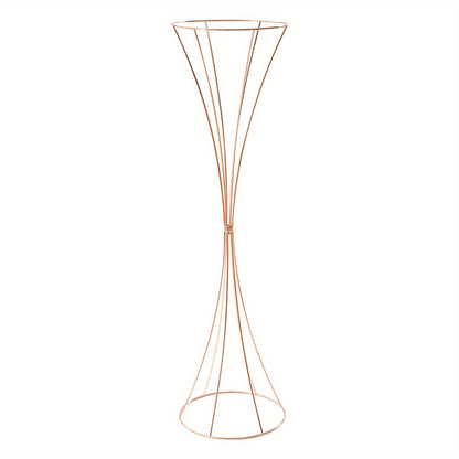 Weddingvaas – Bloemenvaas – Decoratieve Vaas – Tafelvaas – Bruiloftsvazen – 80 cm Hoog – Gouden Metalen Trompetvaas van IJzer