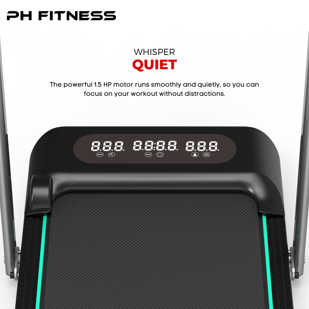 Loopband – Treadmill – Hardloopband – Wandelmachine – Fitnessapparaat – Inklapbaar Design – 1,5PK Motor – Bluetooth App – 130kg Draagvermogen – 12 Trainingsprogramma’s