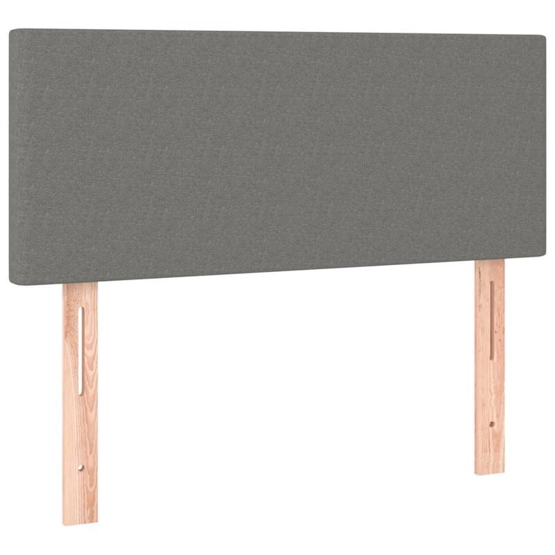 Boxspring Bed – Logeerbed – Slaapbed – Studio Bed – Twijfelaar – Donkergrijs Stof – Laag En Ruimtebesparend – Stevig Houten Frame Fire Retardant