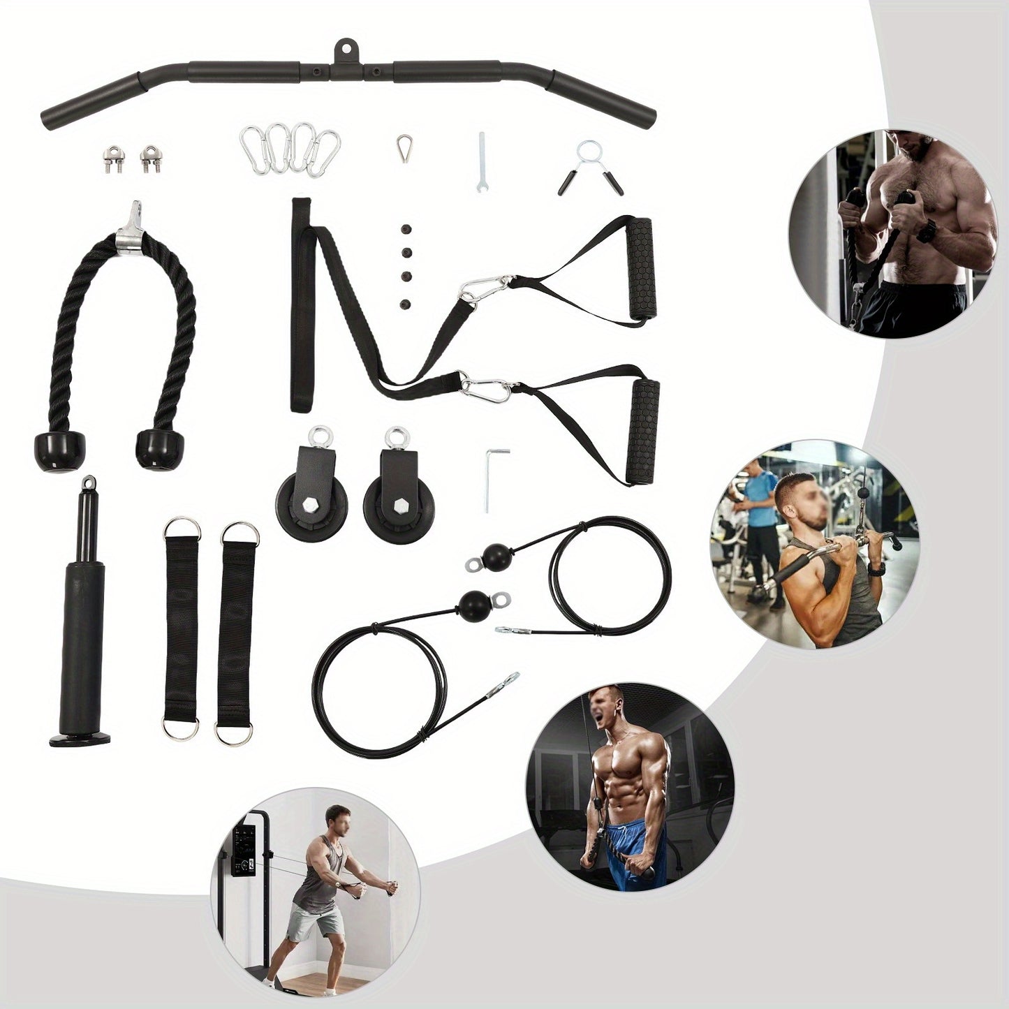 Pulley Systeem – Katrolsysteem – Kabeltrainer – Kabelmachine – Kabelsysteem – Roestvrij Staal – Maximale Belasting 120 kg