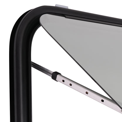 Camperraam – Camper Uitzetraam – Caravan Raam – Motorhome Raam – Uitschuifraam – Gehard Glas 4mm – Nooduitgang 65° Openend – Aluminium Frame