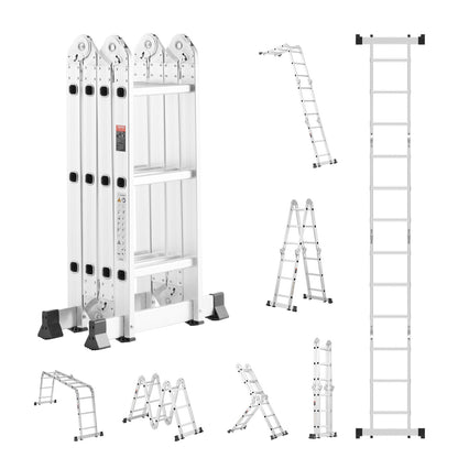 Inklapbare Ladder – Multitrap – Werksteiger – Trapladder – Platformladder – Lichtgewicht Aluminium – 3,6 Meter Bereik
