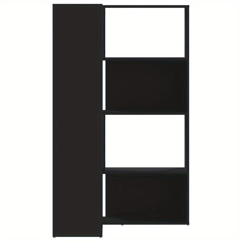 Bookcase 4-Tier Corner 85X85X140 Cm Finished Wood Black