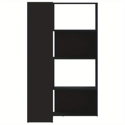 Bookcase 4-Tier Corner 85X85X140 Cm Finished Wood Black