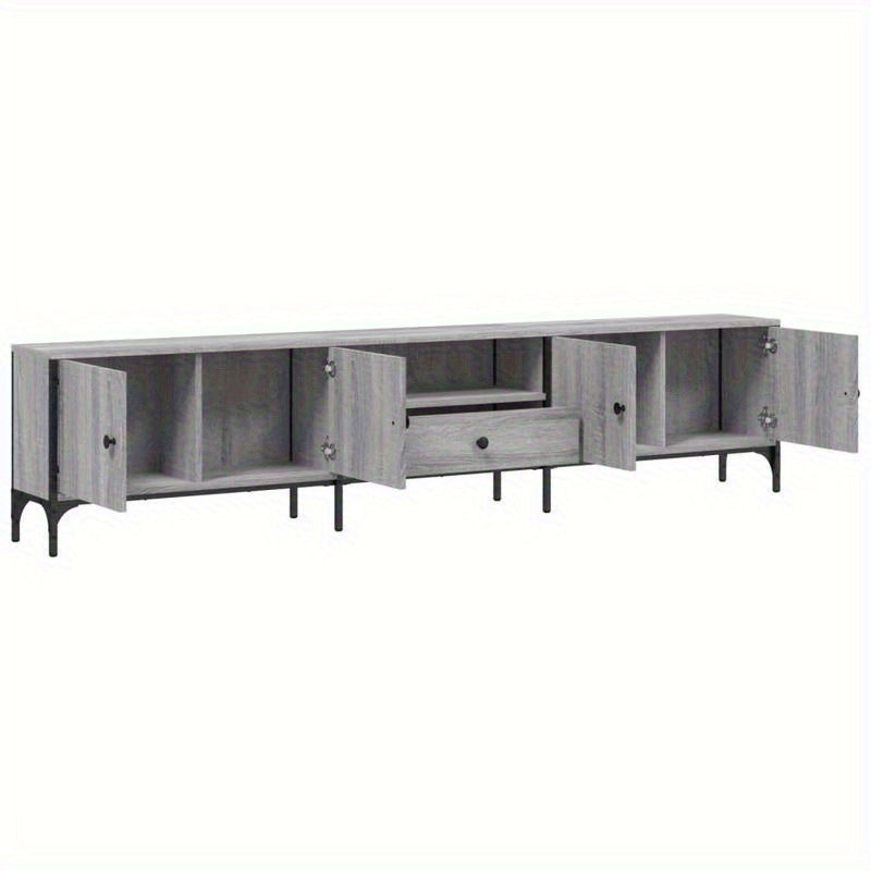 tv meubel – tv kast – televisiekast – tv meubelen – mediakast – Sonoma grijs – MDF houtmateriaal – 200x25x44 cm – ruime lade