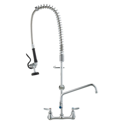 Professionele Keukenkraan – Wandkraan – Spoelkraan – Pre-Rinse Kraan – Keukenmengkraan – Messing Constructie – 90 cm Hoogte Met 30 cm Draaibare Uitloop