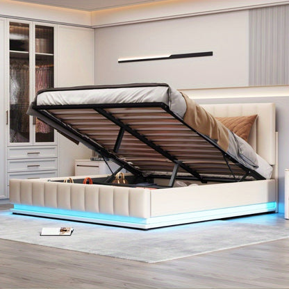 Tweepersoons Bedframe – Slaapbank – Bedframe Met Hoofdbord – Boxspringvloer – Bedframe 160x200cm – Verstelbaar Hoofdbord – Stevig Metalen Lattenbodem