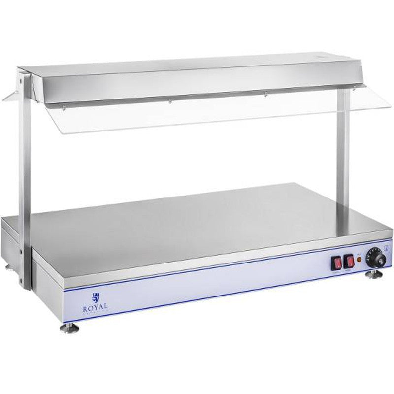 Elektrische Warmhoudplaat – Warmhoudplaat Buffetplaat – Warmteplaat – Halogeen Warmhoudplaat – Compact Design – Roestvrij Staal 1550W – Instelbare Thermostaat 0-110°C