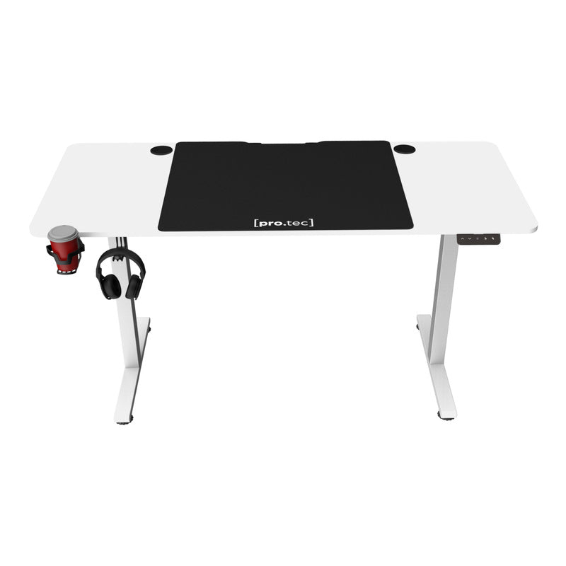 Bureaublad – Bureau – Zit-Sta Bureau – Verstelbaar Bureau – Elektrisch Verstelbaar – Hoogte 72-117 cm – XXL Muismat 120x60 cm – Zwart