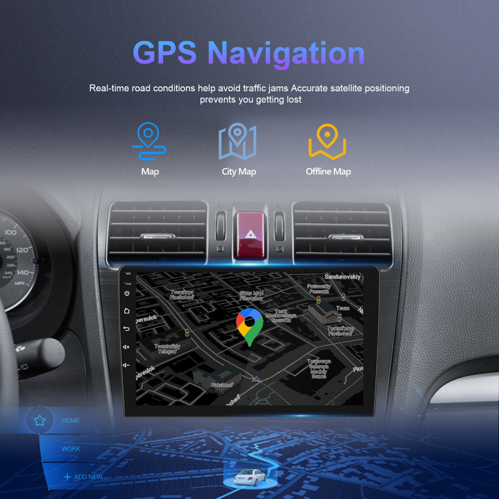 Car Multimedia Systeem – Auto Radio – Navigatie Systeem – Touchscreen Stereo – Infotainment Unit – 9 Inch HD IPS Display – Android 15 OS – Draadloze CarPlay & Android Auto – AHD Achteruitrijcamera & Stuurbediening – 2GB+64GB Geheugen