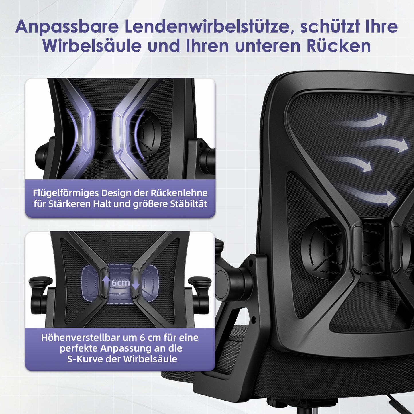 Office Chair with a Load Capacity of 150 Kg, Ergonomic Office Chair, Swivel Chair, Height Adjustable, Leather Office Chair