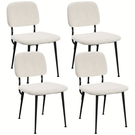 Velvet Banquette Zitset 4 Stuks – Luxe Booth Stoelen – Hotelstoelen – Restaurantstoelen – Café Stoelen – Hoge Rugleuningen – Heavy-Duty Luxe Velvet Bekleding – Comfortabele Gewatteerde Zitting – Eenvoudige Montage – Onderhoudsvriendelijk