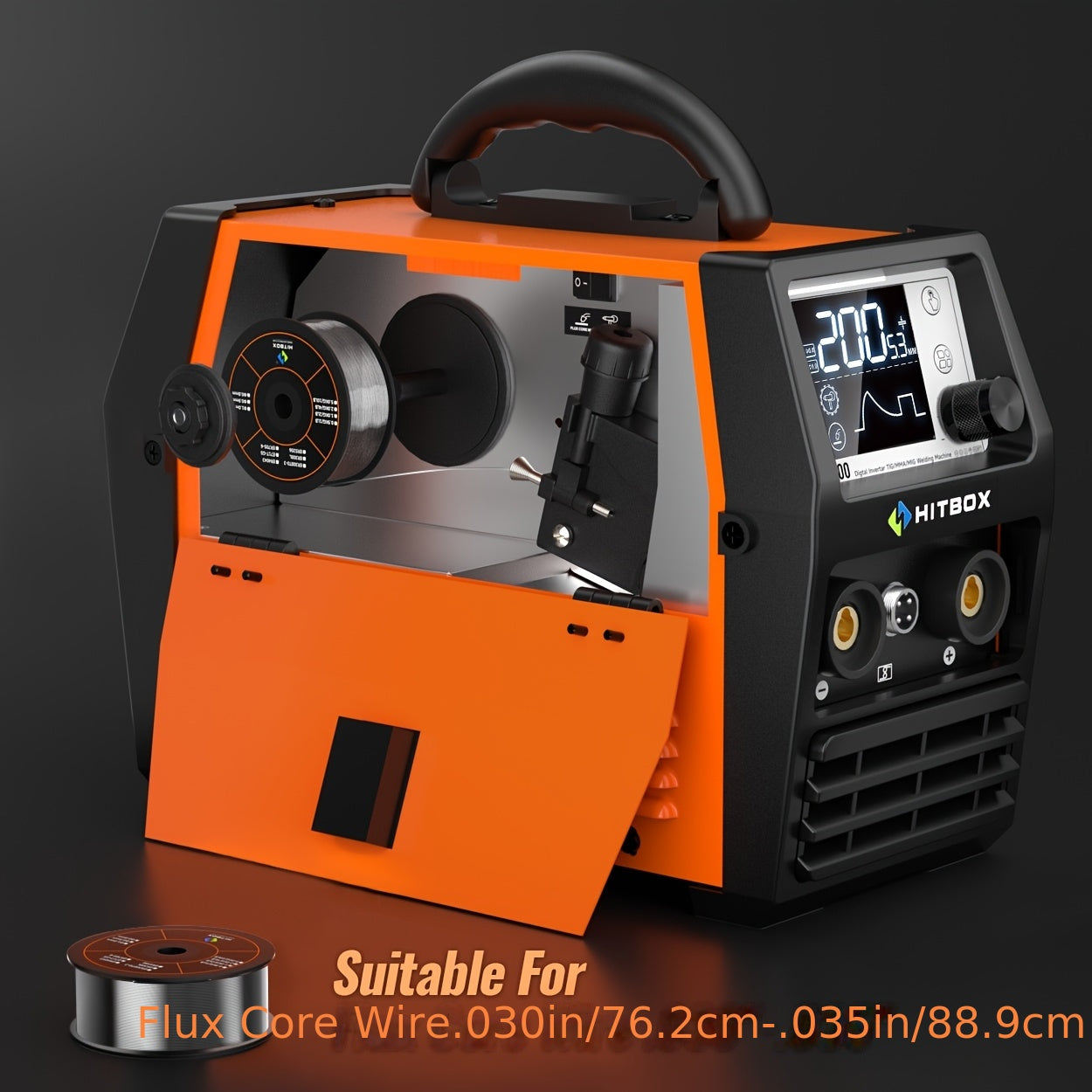 3-in-1 Lasmachine – Mig Lasser – Tig Lasser – MmA Lasapparaat – Draadvoeding Lasser – Geen Gas Nodig – Digitaal Display – 200 Ampère