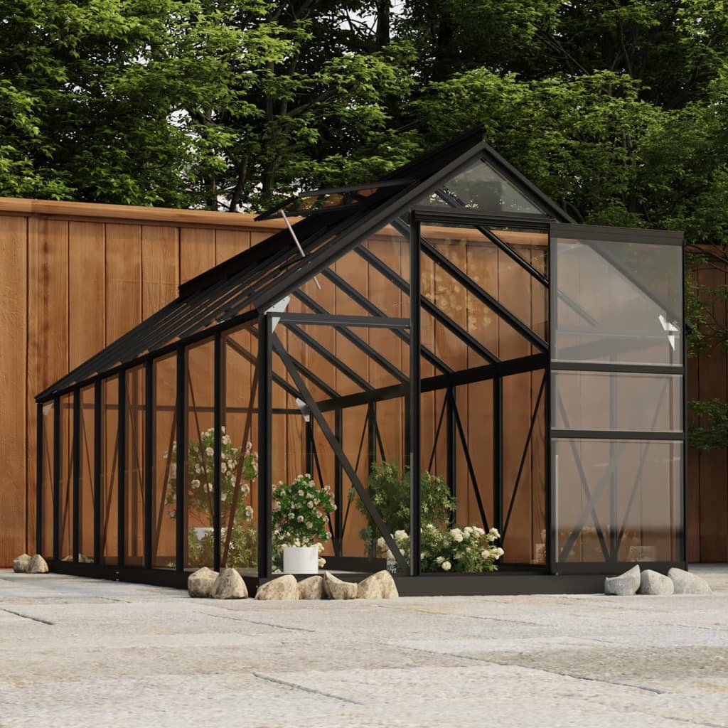 Kasje – Tuinkas – Plantenkas – Glazen Kas – Kweekkas – 155 x 298 x 191 cm – Aluminium Frame – UV-bestendig Glas
