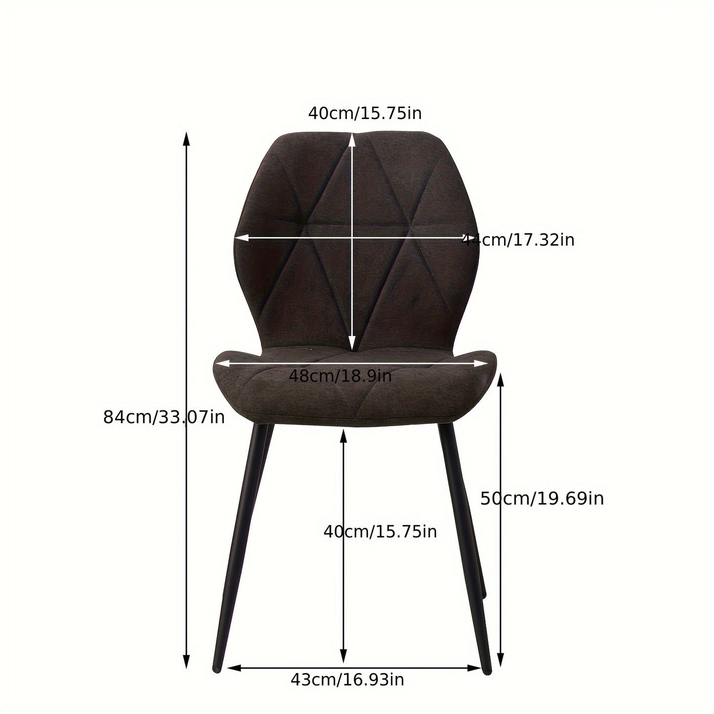 Eetkamerstoelen – Stoelen – Kuipstoelen – Fauteuils – Dining Chairs – Set Van 4 – Linnen Bekleding – Ergonomische Rugleuning – Metalen Poten – Comfortabel & Duurzaam