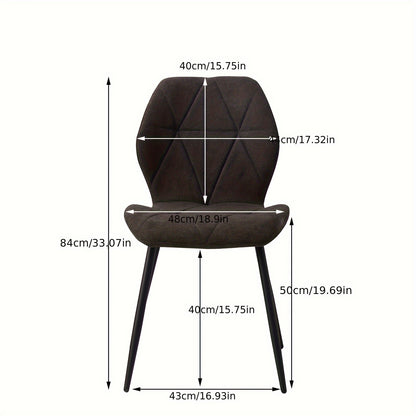 Eetkamerstoelen – Stoelen – Kuipstoelen – Fauteuils – Dining Chairs – Set Van 4 – Linnen Bekleding – Ergonomische Rugleuning – Metalen Poten – Comfortabel & Duurzaam