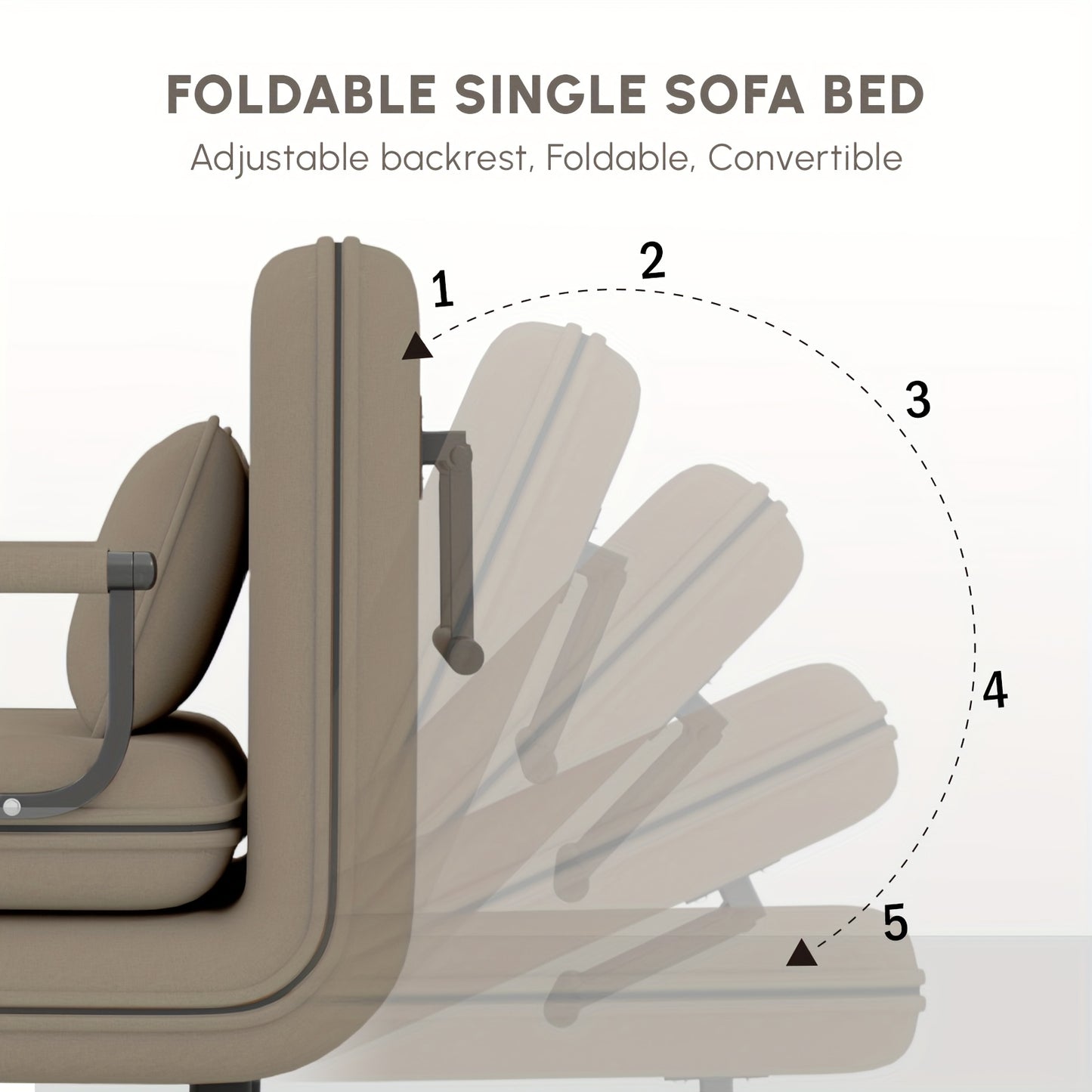 Slaapbank – Bedbank – Slaapstoel – Logeerbed – Sofa – Zwart – Ruimtebesparend Design – Stevig Metalen Frame