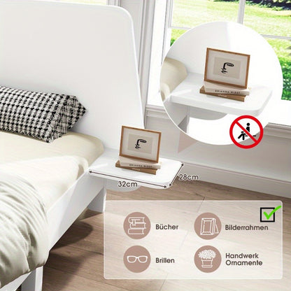 Bedframe – Tweepersoonsbed – Platformbed – Opbergbed – Modern bed – Ruimtebesparend ontwerp – 160x200 cm – Stevige Niet-Houten Constructie