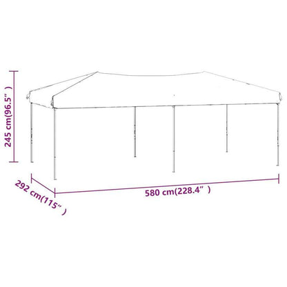 Partytent – Tuin Tent – Feesttent – Opvouwbare Tent – Buitentent – 3x6 Meter – Waterafstotend Metaal Frame – Zonder Elektriciteit - Wit