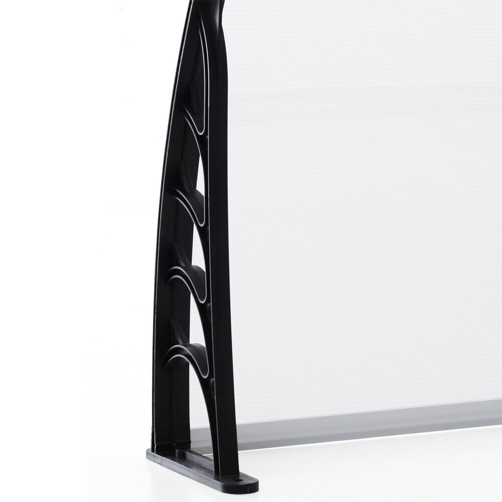 150cm Durable Polycarbonate Door Canopy Awning - Easy Assembly, Weather-Resistant Outdoor Shade for Front & Back Porch