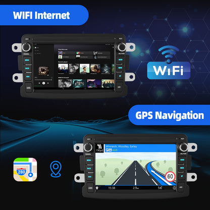 Multifunctionele Auto Radio – Autoradio – Multimedia Speler – Navigatiesysteem – Touchscreen Radio – 7 Inch HD Scherm – Android 15 OS – Draadloze CarPlay & Android Auto