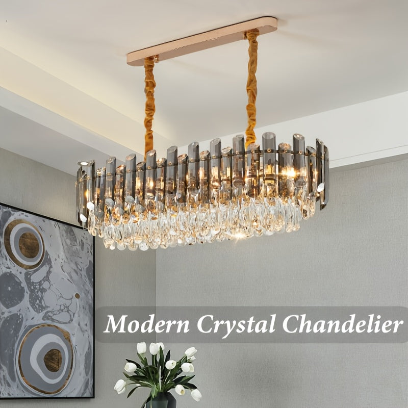 Kristallen Kroonluchter – Modern Plafondlamp – Led Hanglamp – Sfeerverlichting – Woonkamerlamp – 3-Kleur Instelbaar – Hardwired 85-265V