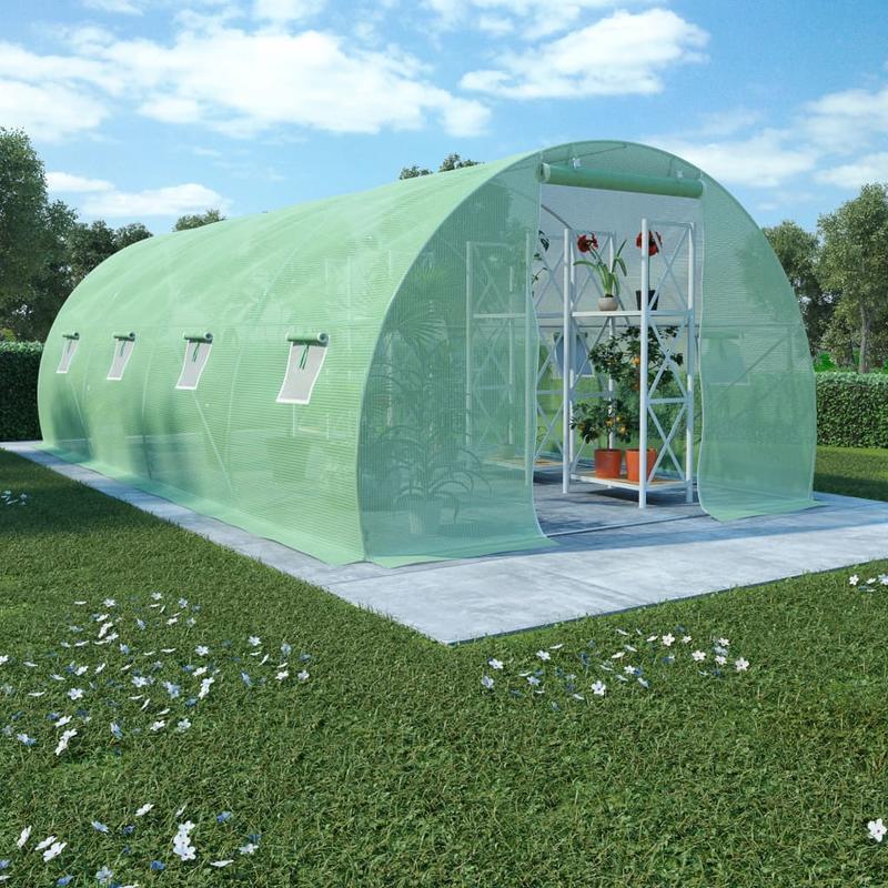 Kweekkas – Tuinkas – Broeikas – Serre – Kweekhuis – 600x300x200 cm – PE Mesh 140 g/m² – Gegalvaniseerd Stalen Frame