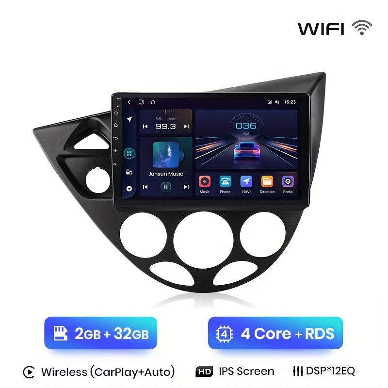 2-DIN Multimediaspeler – Autoradio – Android Auto – Navigatiesysteem – Touchscreen Radio – Wifi Verbinding – 9 Inch Scherm – 2GB RAM 32GB Opslag