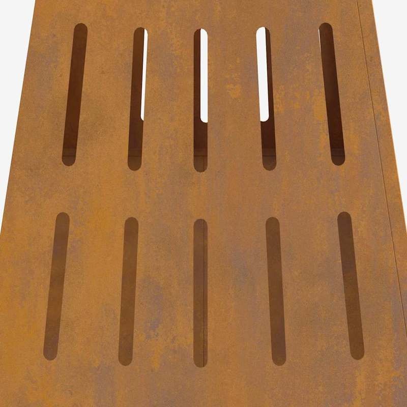 Buitenhaard – Tuinhaard – Vuurkorf – Terrashaard – Houtkachel – Bruin Metaal – 50x50x70 cm – Duurzaam & Weerbestendig