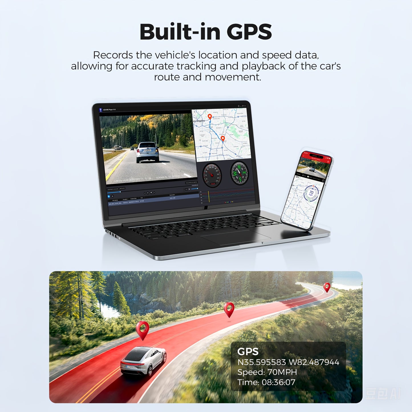 Dashcam – Auto Camera – Video Recorder – Autocamera – Voertuig Camera – Full HD 1080p – Wifi Connectie – Zwart