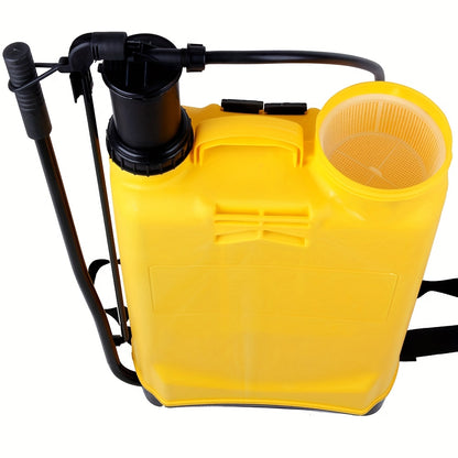 16 Liter Single Pipe Manual Sprayer - Heavy-Duty Agricultural Sprayer for Gardens, Farms And Lawns - Adjustable Nozzle + Shoulder Strap, Manual Pump Pressure Sprayer, Ergonomic Design, Suitable for Mowing And Spraying