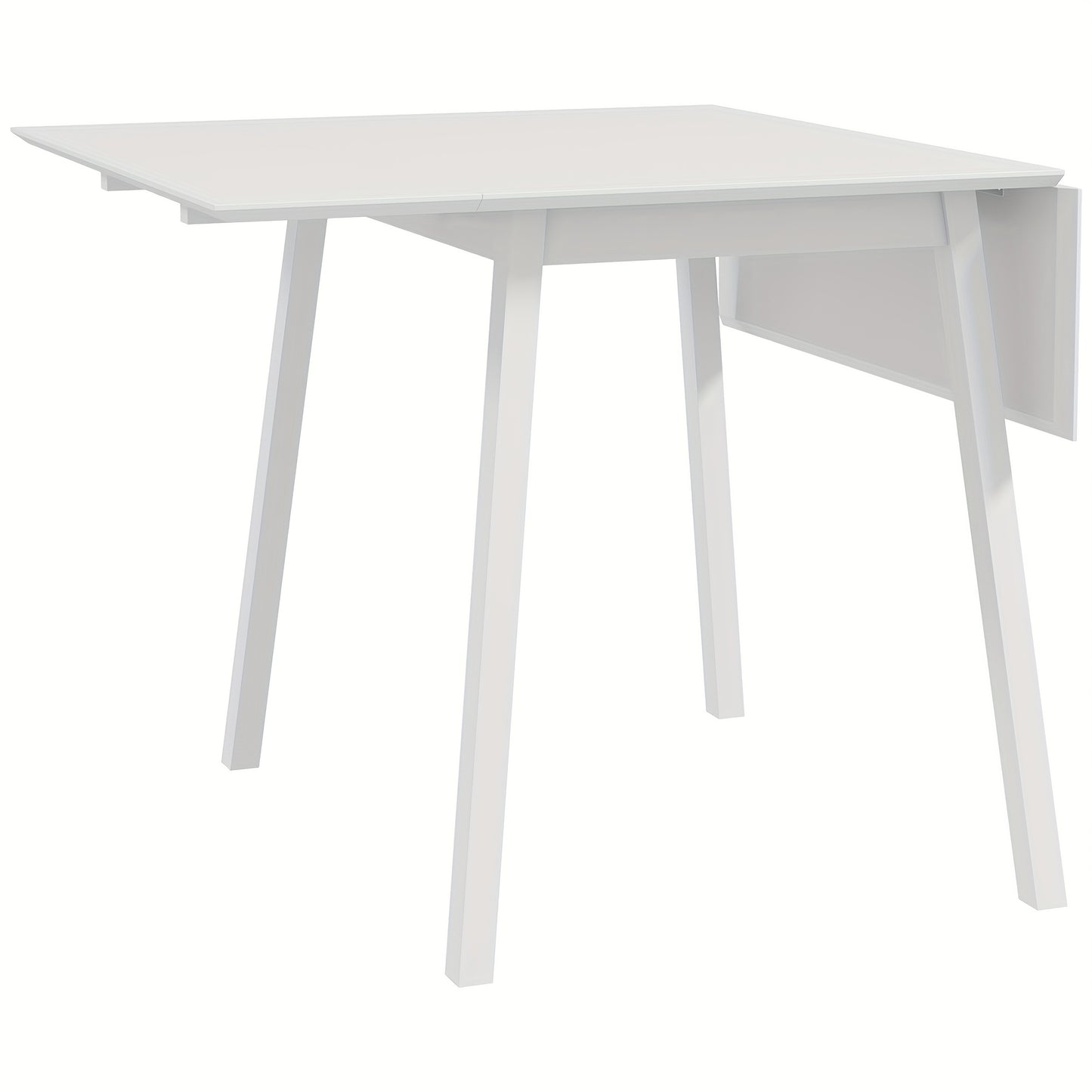 Klapptafel – Inklapbare Eettafel – Opklapbare Tafel – Ruimtebesparende Tafel – Kleine Tafel – Bamboe – Lichtgewicht & Stevig – Wit