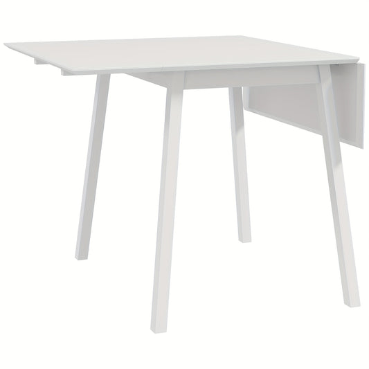 Klapptafel – Inklapbare Eettafel – Opklapbare Tafel – Ruimtebesparende Tafel – Kleine Tafel – Bamboe – Lichtgewicht & Stevig – Wit