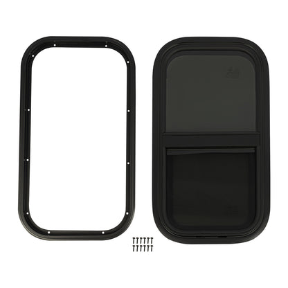 Motorhome RV Camper Van Window - Heavy-Duty Alloy Replacement Window with Frame, Direct Fit Vertical Sliding Door for Trailers, Caravans, Motorhomes (300mm x 550mm) - Easy Installation, Durable & Rust-Resistant