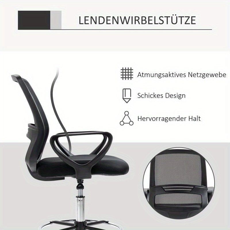 Ergonomische Bureaustoel – Kantoorstoel – Computerstoel – Directiestoel – Desk Chair – Verstelbare Hoogte – Ademend Mesh & Metalen Frame