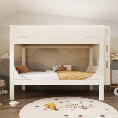 Hoogslaper – Stapelbed – Kinderbed – Eenpersoonsbed – Mezzaninebed – Wit – 90x200 cm – Stevige Metalen Constructie – Ruimtebesparend & Multifunctioneel