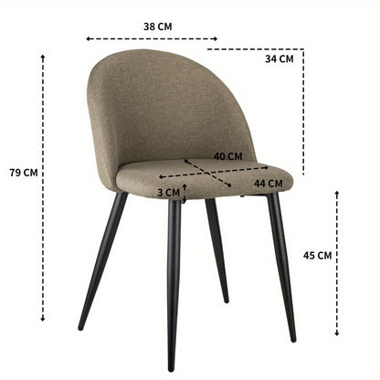 Eetkamerstoelen – Stoelen – Zitmeubilair – Kantoorstoelen – Designstoelen – Ergonomisch Linnen – Gepoedercoat Metaal