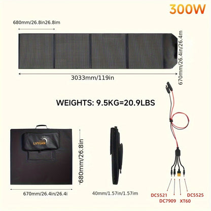 Portable Monocrystalline Silicon 120W/200W 36V Solar Panel By LVYUAN, Ultra-light And Foldable Solar Panel Kit With MC4 Connectors, Suitable For Power Stations, Efficient Solar Charger, Ideal For Camping And Off-grid RV, With