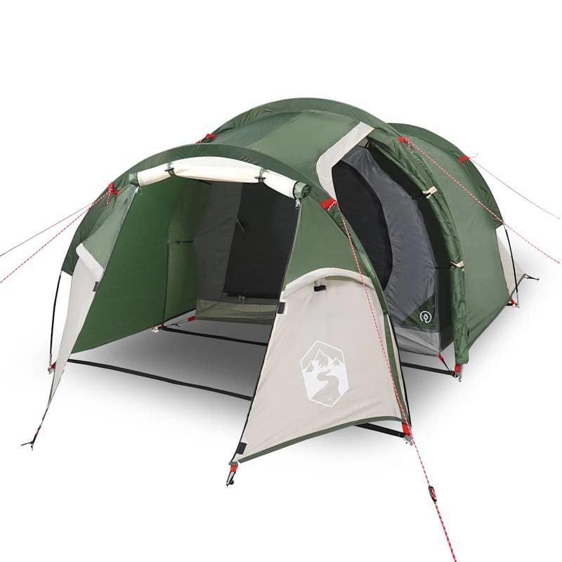Tent – Kampeertent – Koepeltent – Tunneltent – Lichtgewicht Tent – 3 Personen – Ovaal Tunnelmodel – Ritssluiting – Gemengde Kleuren – Stalen Frame – PU Coating