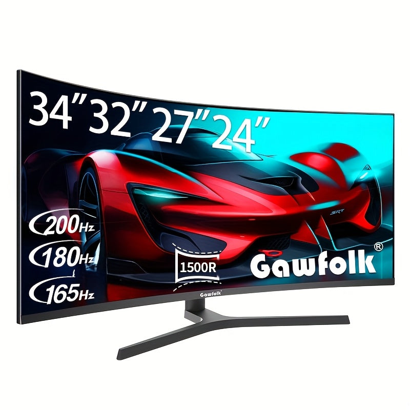 Ultrawide Curved Monitor – Gaming Monitor – PC Scherm – Breedbeeldscherm – Curved Display – 34 Inch UWQHD 3440x1440 – 165Hz Verversingssnelheid – 1500R Curve met FreeSync