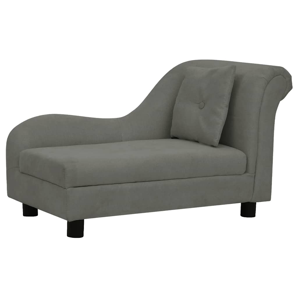 Hondenmand – Huisdiersofa – Dierenbed – Kattenmand – Donkergrijs – Stevig Houten Frame – Wasbare Polyester Bekleding