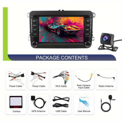 Autoradio – Car Radio – Auto Radio – Multimedia Systeem – In-Car Entertainment – 12,7 Inch HD Touchscreen – Wireless CarPlay & Android Auto met Camera en Microfoon