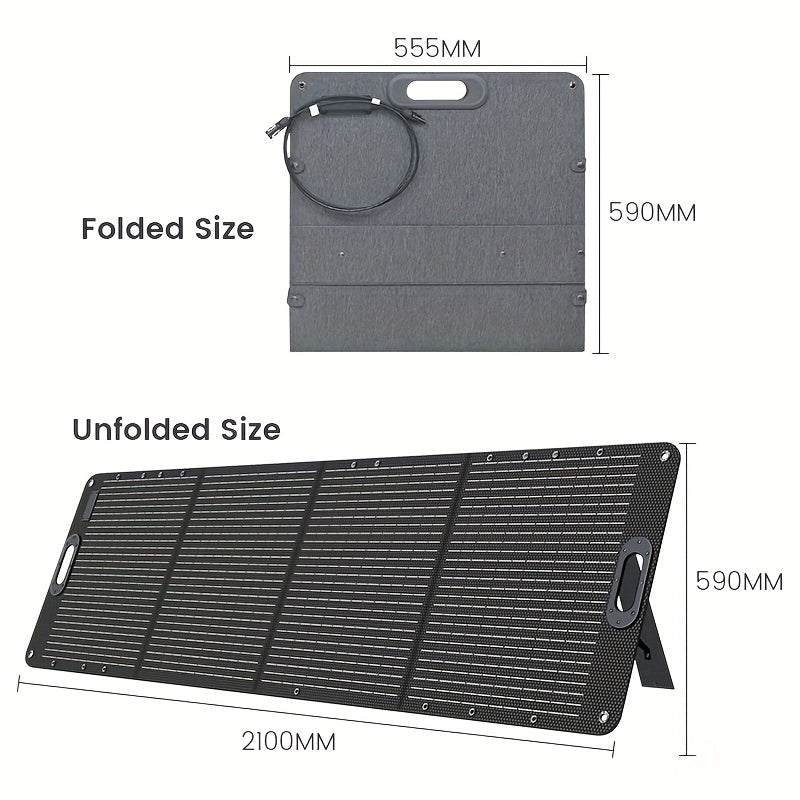 200W Zonnepaneel – Opvouwbaar Zonnepaneel – Solar Charger – Mobiele Zonne-energie – Draagbaar Zonnepaneel – ETFE Coating – Verstelbare Kickstand