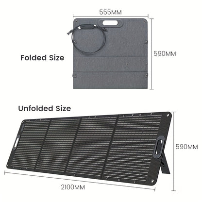200W Zonnepaneel – Opvouwbaar Zonnepaneel – Solar Charger – Mobiele Zonne-energie – Draagbaar Zonnepaneel – ETFE Coating – Verstelbare Kickstand