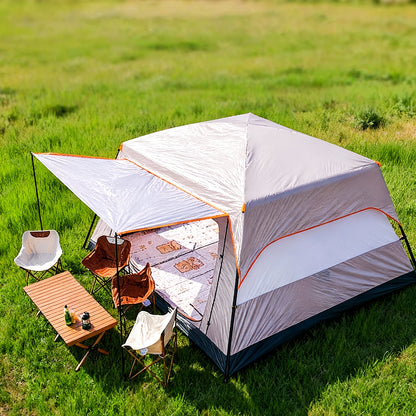 4-12 Person Large Family Luxury Camping Tent with Spacious Oval Plan, All-Season Heavy-Duty Outdoor Tent Suitable for Camping,, Glamping - Easy Setup & Durable Frame