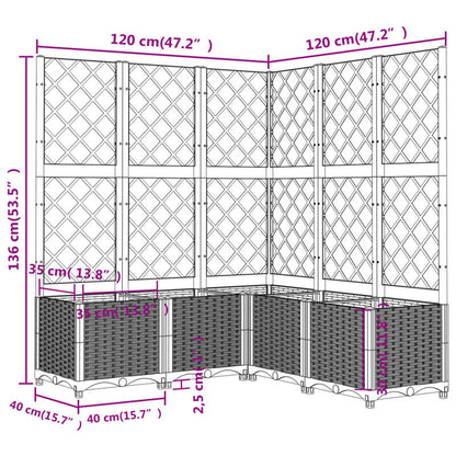 Plantenstandaard – Plantenrek – Klimplant Steun – Bloemenhouder – Latticestructuur – 120x120x136 Cm – Duurzaam Polypropyleen
