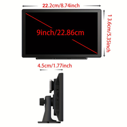 Draagbare Car Player – Autoradio – Multimedia Systeem – Navigatie – Infotainment – 9 Inch IPS+ 2.5D Touchscreen – Wireless CarPlay & Android Auto – Dual Lens Camera 2.5K Voor & 1080p Achter