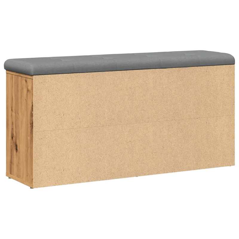 Modern Solid Wood Shoe Bench with Cushioned & Storage - Heavy-Duty Entryway Bench, Particle Board-Free, Oak (102x32x50cm) - Freestanding Hallway Furniture, Shoe Cabinet for Hallway or