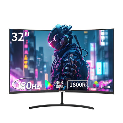 32-inch Curved Monitor – 2K Scherm – Gaming Monitor – PC Scherm – Computerscherm – 180Hz Verversingssnelheid – 2560x1440 Resolutie