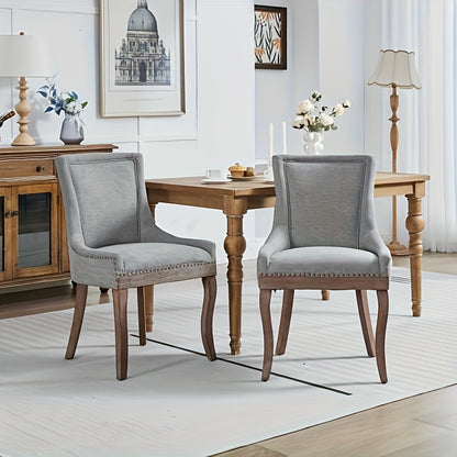 Stoel – Eetkamerstoel – Keukenstoel – Slaapkamerstoel – Fauteuil – Klassiek Design – Hoogwaardige Katoenstof – Makkelijk Schoon Te Maken